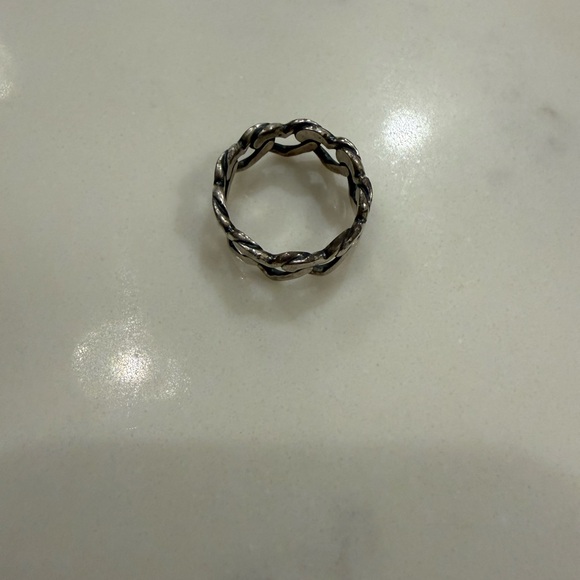 James Avery Sterling Silver Retired Heart Chain Link Ring 925 - Picture 3 of 7